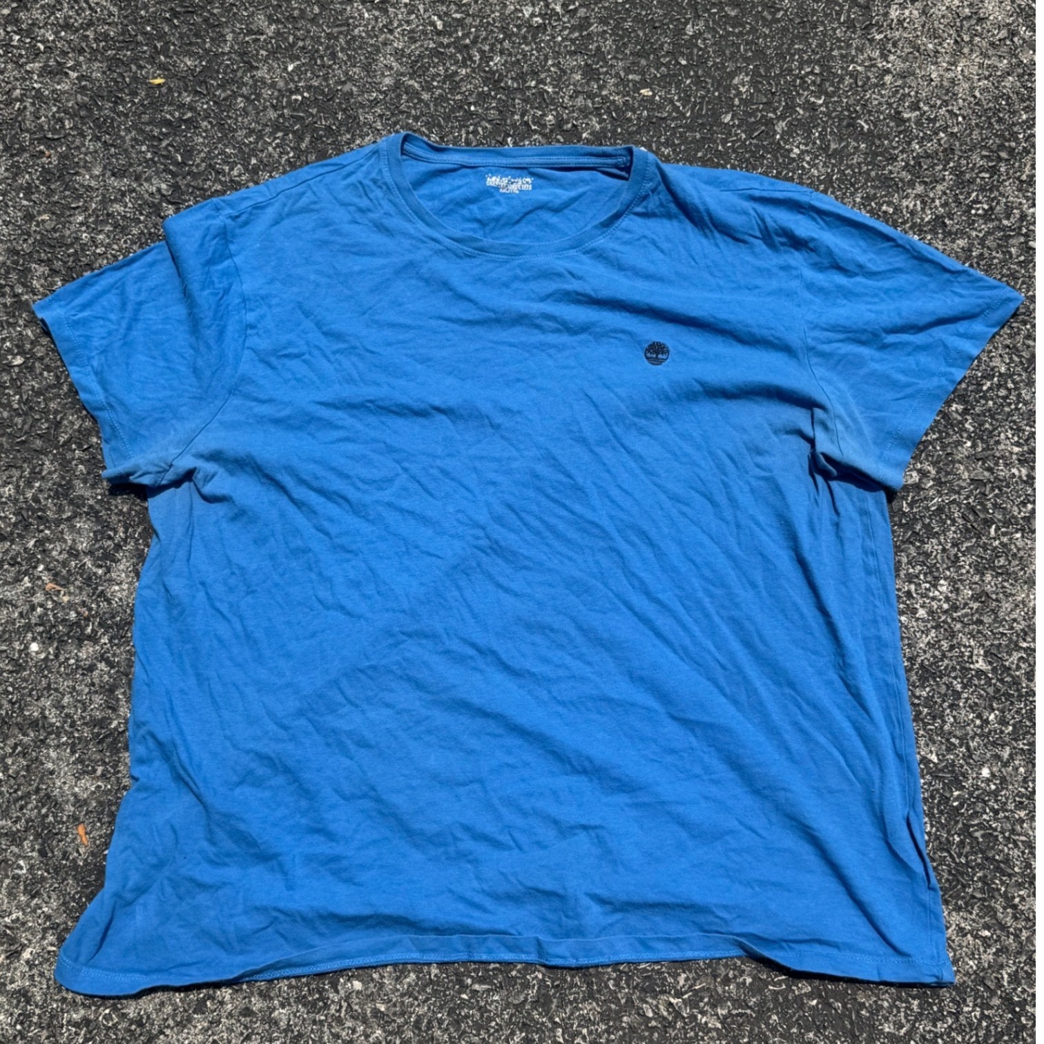 Timberland Mens Blue Short Sleeve Tree Logo T-Shirt Xxl 2xl Casual Cotton Tee